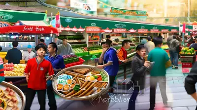 Food Market Commotion