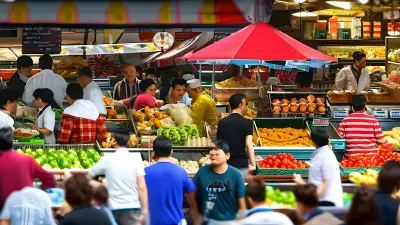 Food Market Commotion