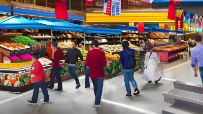 Food Market Commotion