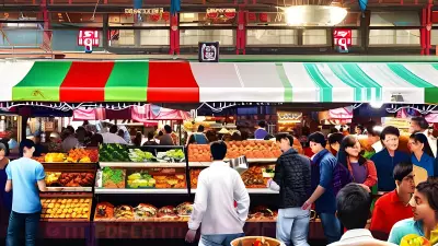 Food Market Commotion