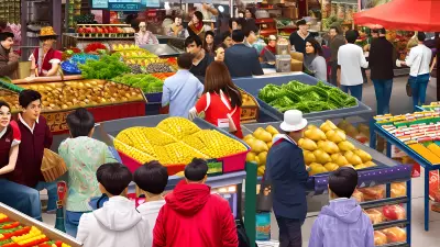Food Market Commotion
