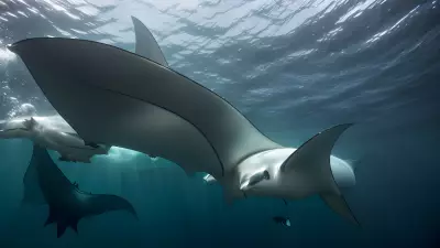 Majestic world underwater a close encounter with majestic manta rays