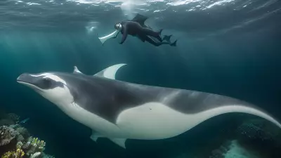 Majestic world underwater a close encounter with majestic manta rays