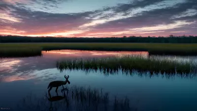 Wildlife Wonders at Blue Hour in the Diverse Swamp