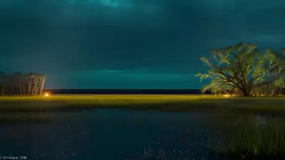 Wildlife Wonders at Blue Hour in the Diverse Swamp