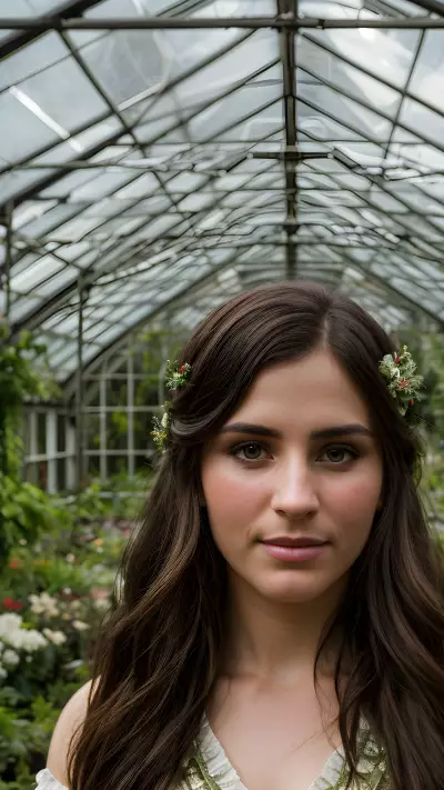 Human Nature Capturing Authentic Emotions in Victorian era Greenhouse