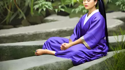 Vintage Portrait in a Zen Garden