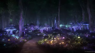 Glowing Grove of Magic Mushrooms