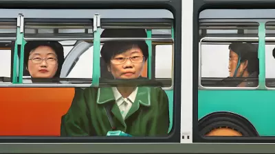 Painting Bus Bound Reflections An Eco Friendly Exploration of Daily Commute