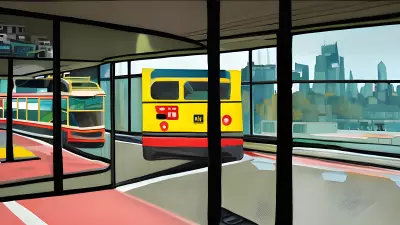 Painting Bus Bound Reflections An Eco Friendly Exploration of Daily Commute