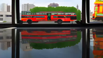 Painting Bus Bound Reflections An Eco Friendly Exploration of Daily Commute