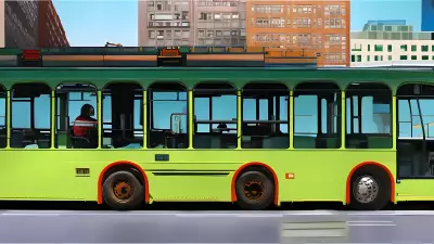 Painting Bus Bound Reflections An Eco Friendly Exploration of Daily Commute