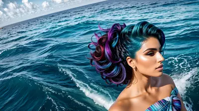 Vibrant Waves Exploring the Ocean with Dashing Hairstyles