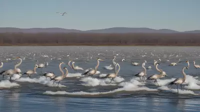 Migrating Herons at the Estuary