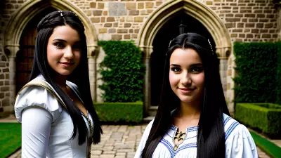 Teen Portraits in a Medieval Castle Courtyard