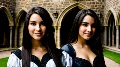 Teen Portraits in a Medieval Castle Courtyard