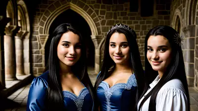 Teen Portraits in a Medieval Castle Courtyard