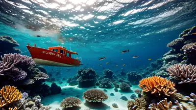 Boat Floating in Tranquil Underwater World