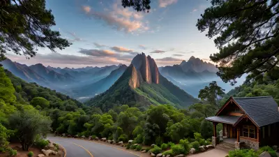Majestic Mountain amidst an Earthy Forest