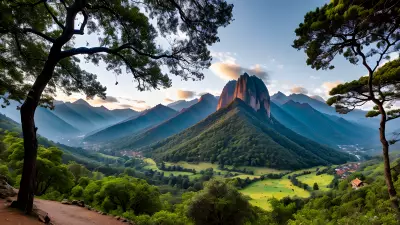 Majestic Mountain amidst an Earthy Forest