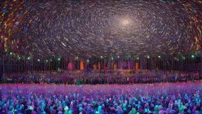 Radiant Rhapsody A Performance Art Tribute to David Hockney's Starry Night