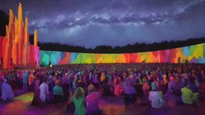 Radiant Rhapsody A Performance Art Tribute to David Hockney's Starry Night