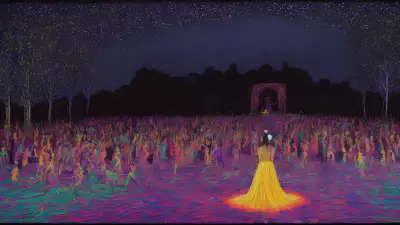 Radiant Rhapsody A Performance Art Tribute to David Hockney's Starry Night