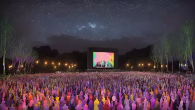 Radiant Rhapsody A Performance Art Tribute to David Hockney's Starry Night