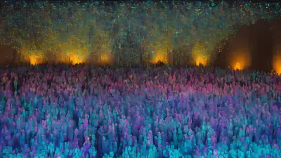 Radiant Rhapsody A Performance Art Tribute to David Hockney's Starry Night