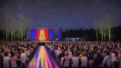 Radiant Rhapsody A Performance Art Tribute to David Hockney's Starry Night