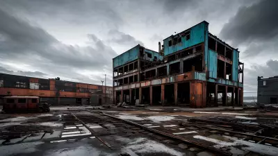 Abandoned Heavy Machinery in an Industrial Landscape