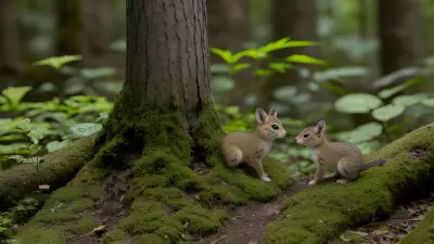 A Rare Glimpse of Small Creatures in the Woodland