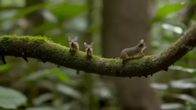 A Rare Glimpse of Small Creatures in the Woodland