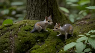 A Rare Glimpse of Small Creatures in the Woodland