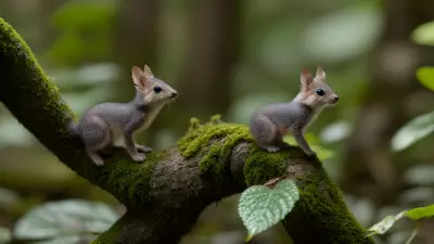 A Rare Glimpse of Small Creatures in the Woodland