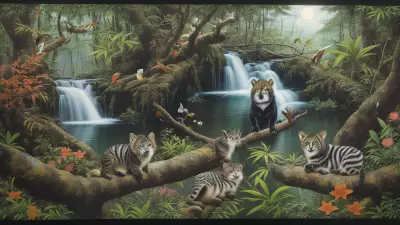 Wildlife Collage Paper Art by Luo Zhongli with Element of Drinks