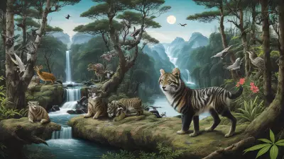 Wildlife Collage Paper Art by Luo Zhongli with Element of Drinks