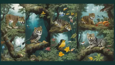 Wildlife Collage Paper Art by Luo Zhongli with Element of Drinks