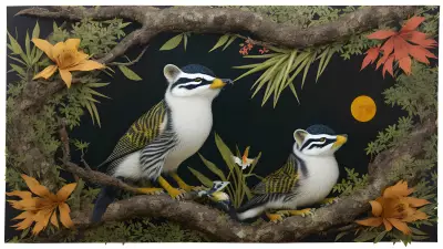 Wildlife Collage Paper Art by Luo Zhongli with Element of Drinks
