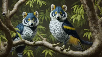 Wildlife Collage Paper Art by Luo Zhongli with Element of Drinks