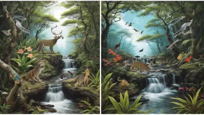 Wildlife Collage Paper Art by Luo Zhongli with Element of Drinks