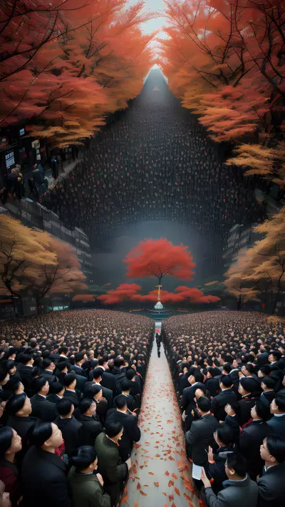 Falling into the Conference An Editorial Illustration Inspired by the Works of Xu Bing