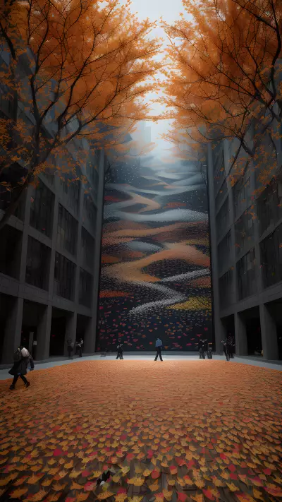 Falling into the Conference An Editorial Illustration Inspired by the Works of Xu Bing