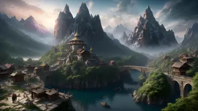Celestial Wizards and Time Travelers in a Mystical Mountain Village
