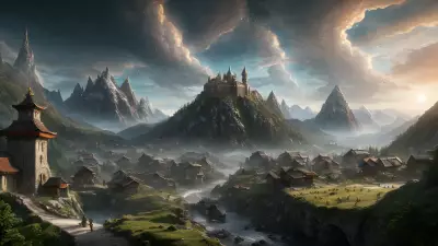 Celestial Wizards and Time Travelers in a Mystical Mountain Village