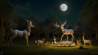 Celestial Sculptors in a Moonlit Glade
