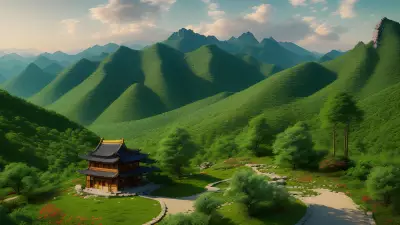 Artistic Sketch Dish among Mountains