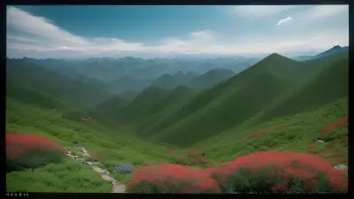 Artistic Sketch Dish among Mountains