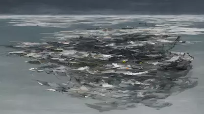 Serene Chaos Lake Meets Drone in Kinetic Art Exploration
