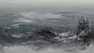 Serene Chaos Lake Meets Drone in Kinetic Art Exploration
